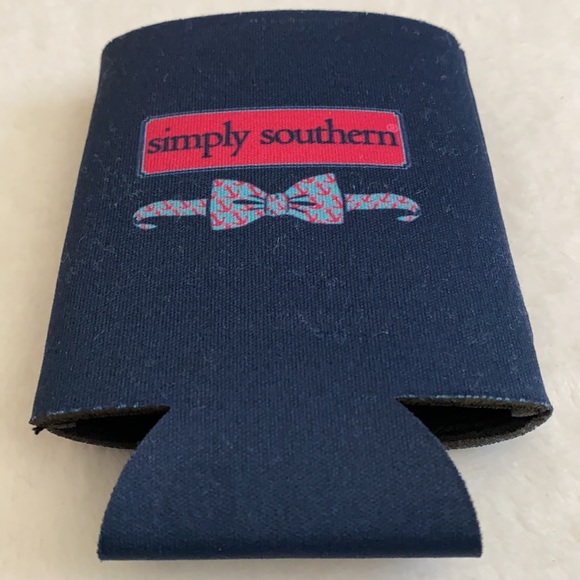 {NWT} Koozie | Simply Southern Logo Nautical Anchor Pattern Bow Tie Can Holder - Picture 3 of 15